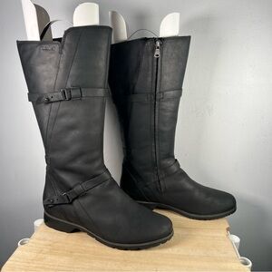 Black Leather Women's Boots